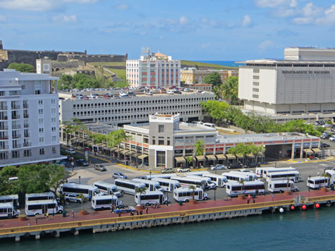 Tour Buses in San Juan, Puerto Rico
